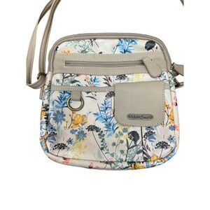MultiSac Floral Crossbody Bag With Multiple Compartments & Adjustable Strap